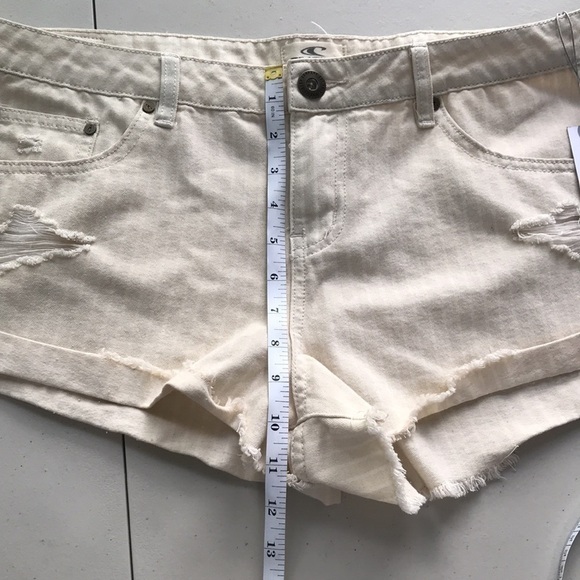 Nwt O’Neill Owen bleach stripe wash denim shorts size 11 - Picture 8 of 10